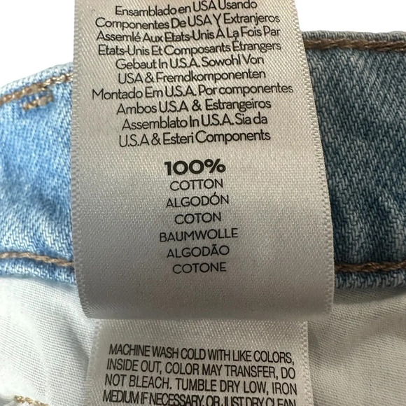 Mother Snacks Double Pleated Fun Dip Short Fray Denim Shorts. Sz: 25 - Picture 12 of 13